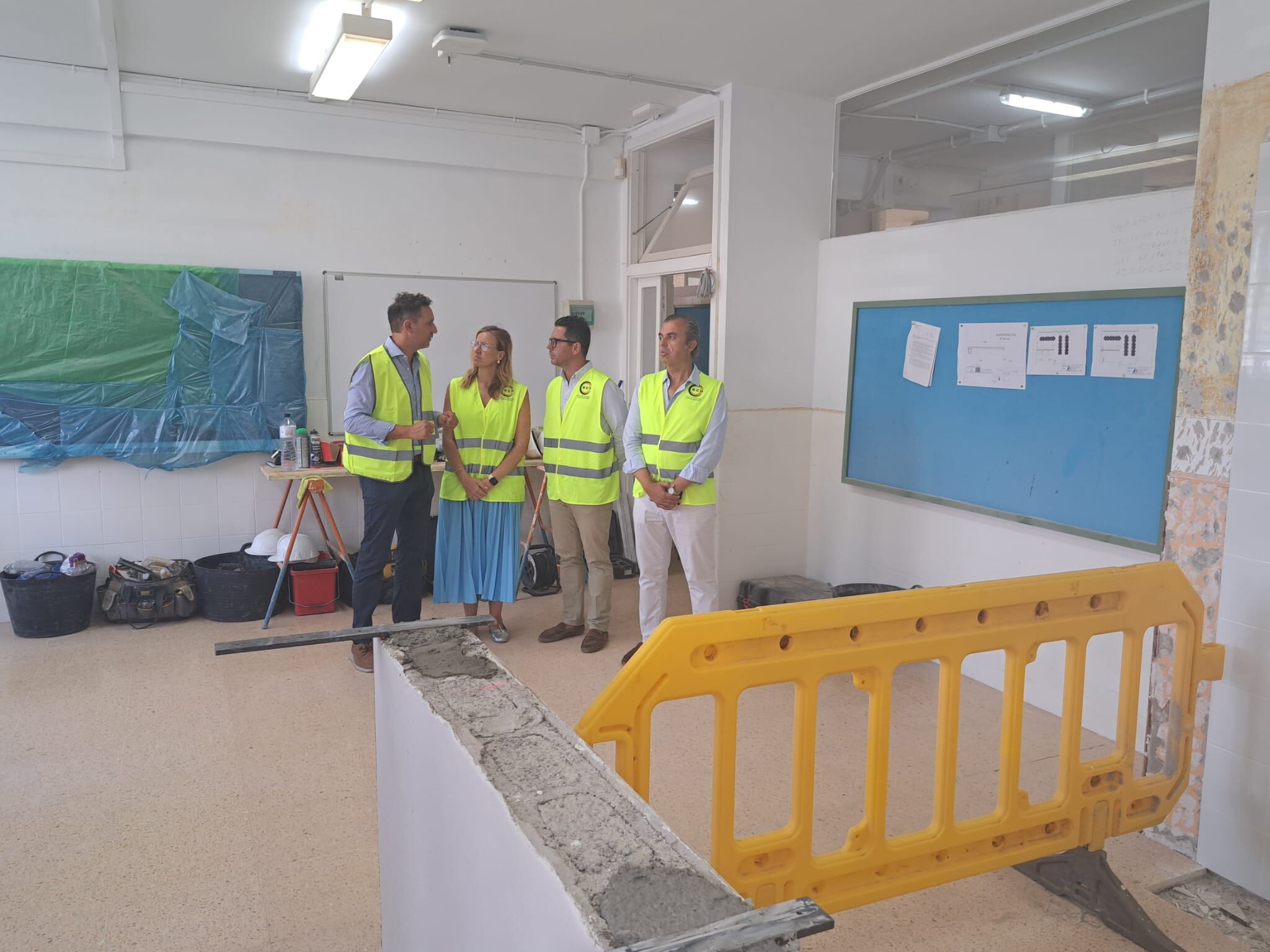 Imagen de las obras en el colegio Can Cantó