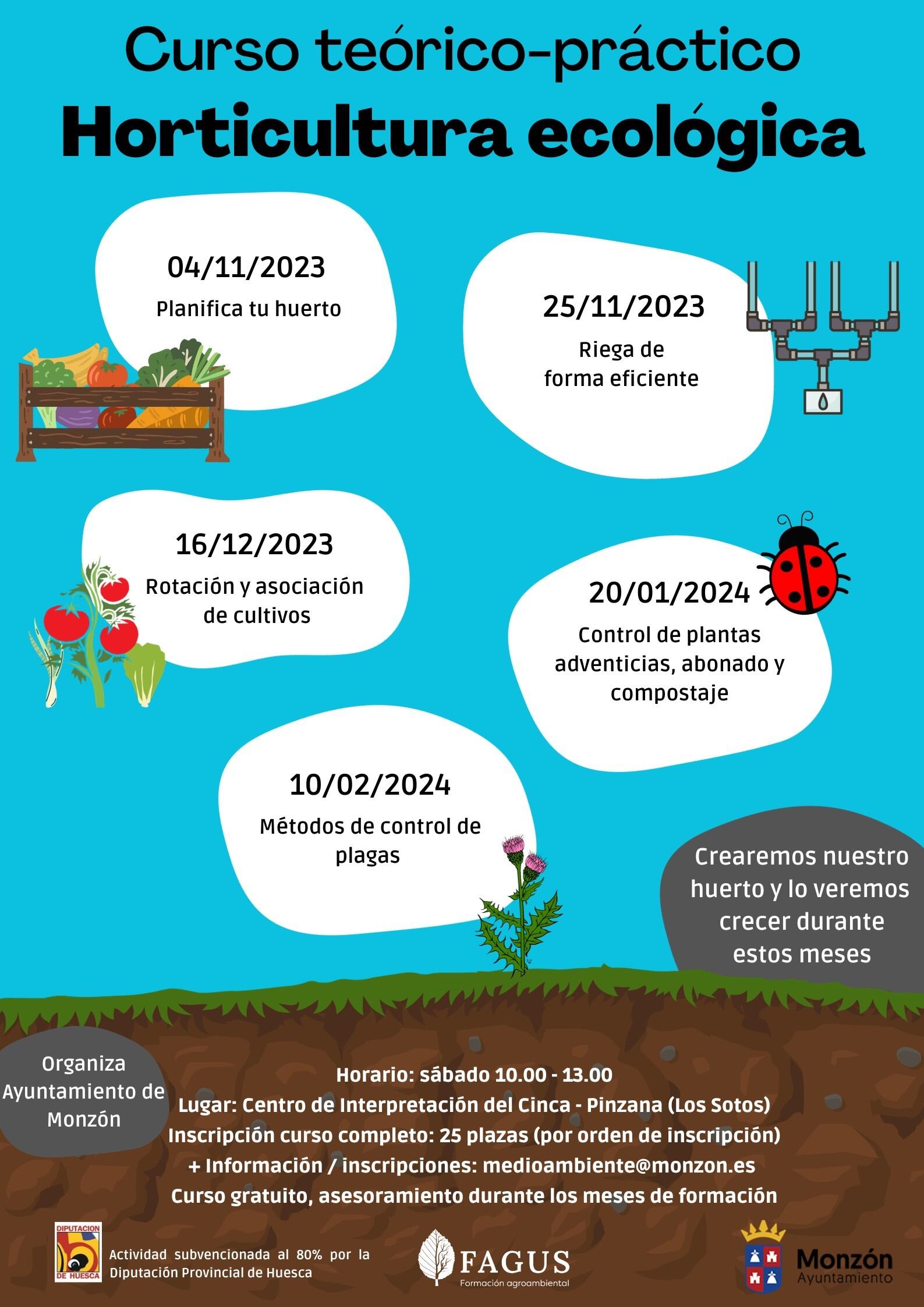 Curso horticultura ecológica en Monzón