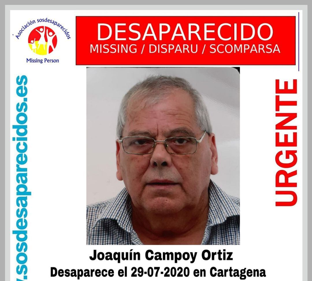 Persona desaparecida en Cartagena.