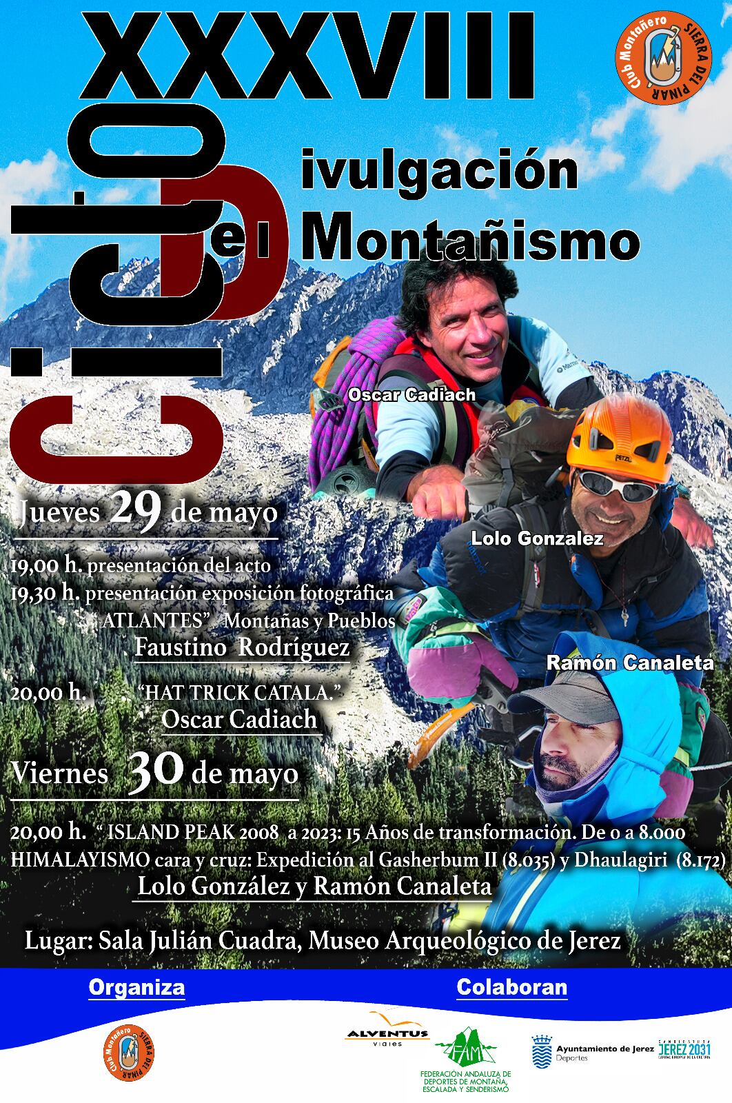 Cartel ciclo Montañismo organizado por el Club Sierra del Pinar