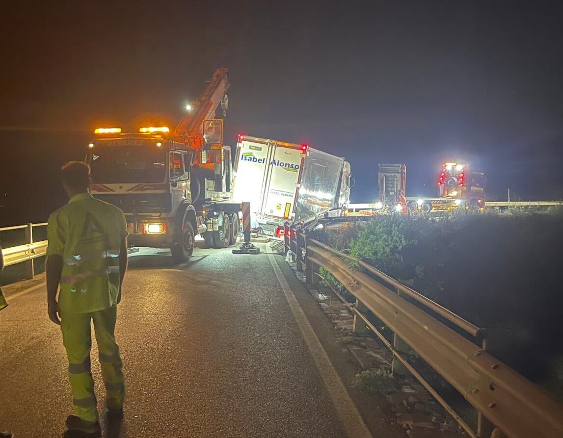 Momento de la retirada del camión