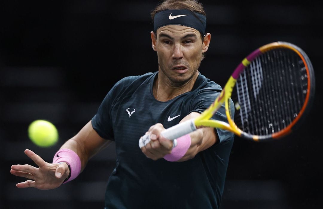 Nadal, durante el partido contra Zverev. 