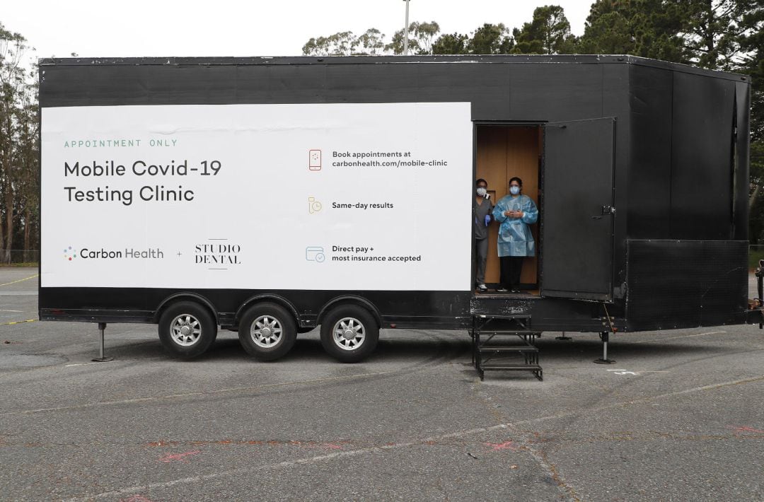 Un detector de coronavirus portátil en EEUU.