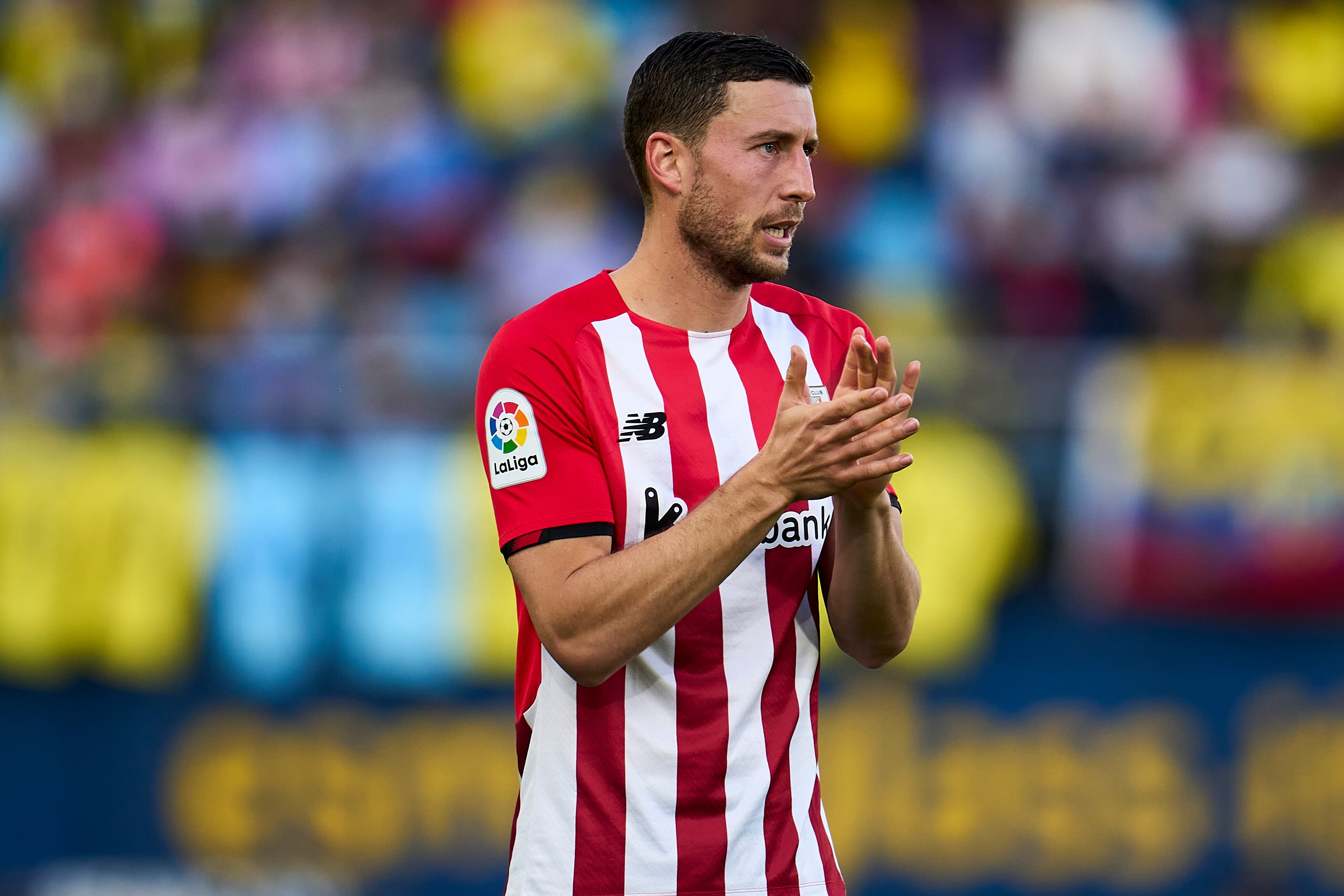 De Marcos, durante el partido de Liga frente al Villarreal