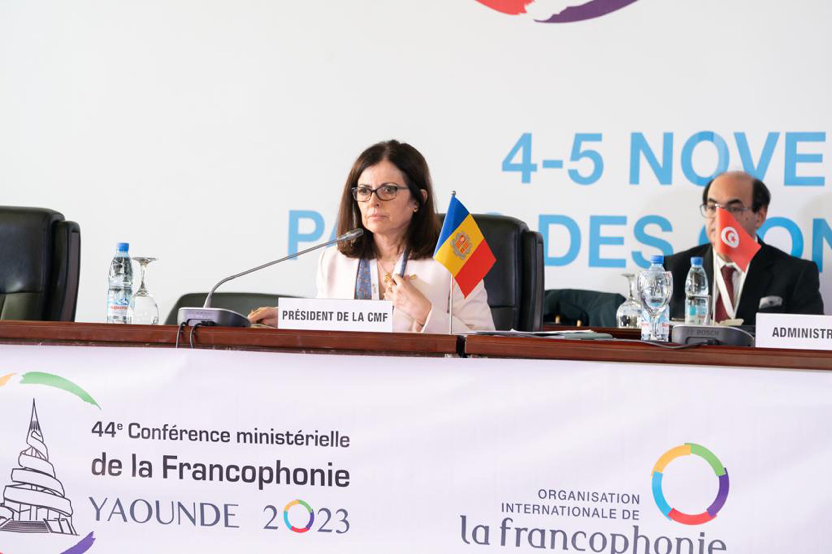La ministra d’Afers Exteriors, Imma Tor, a la 44a Conferència ministerial de la Francofonia que se celebra a la ciutat africana de Yaoundé, Camerun.