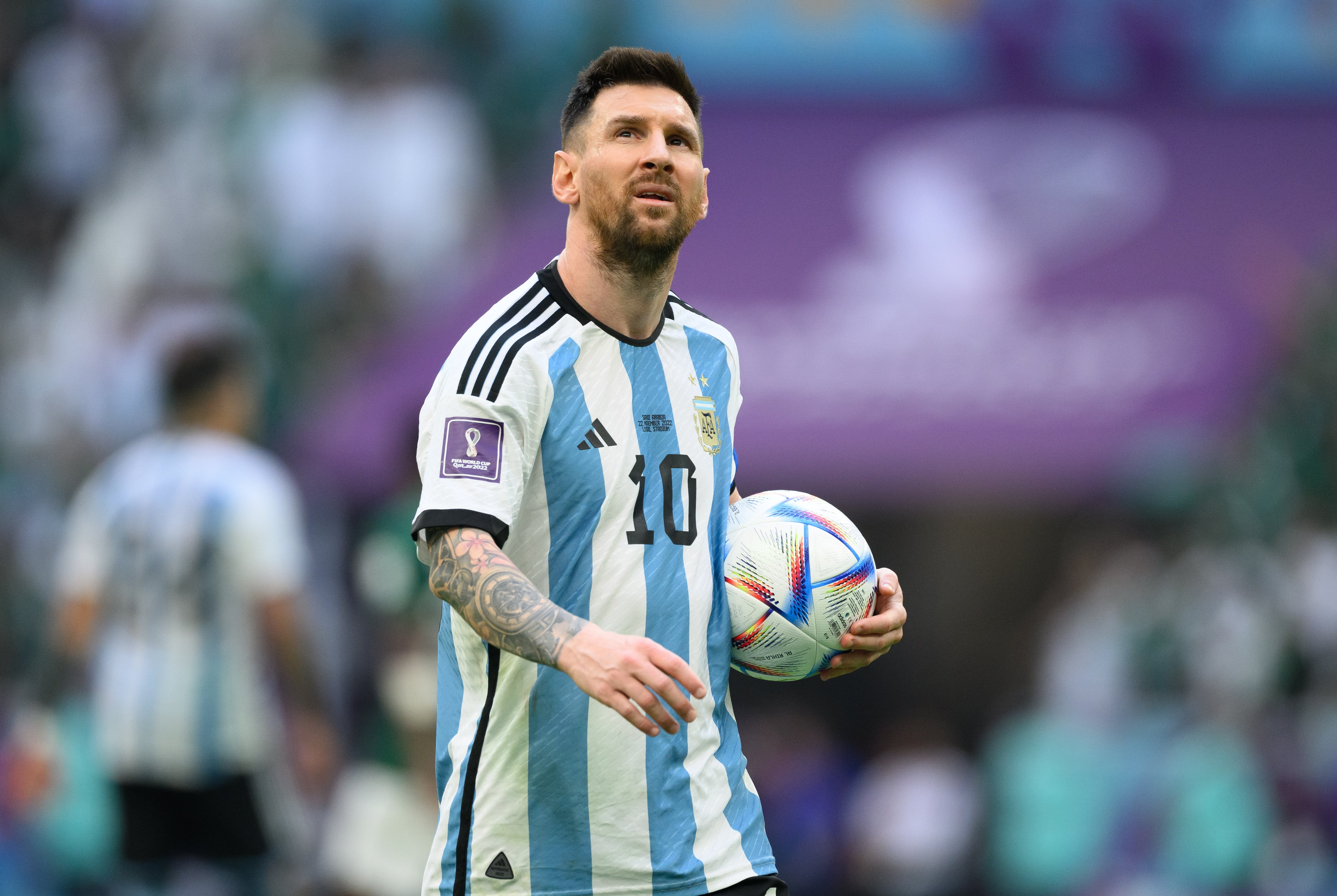 Messi, durante el Mundial de Catar.