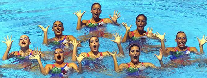 Las nadadoras españolas que fueron a Pekín.