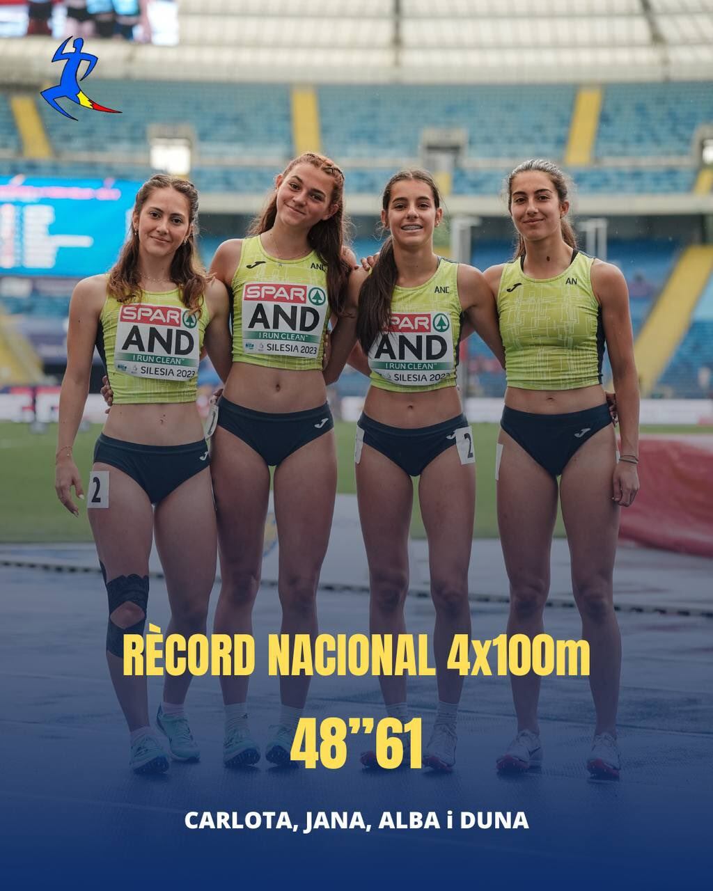 Carlota Málaga va participar en quartet del 4x100 que va batre el rècord nacional en la passada edició de la Copa d'Europa de Nacions