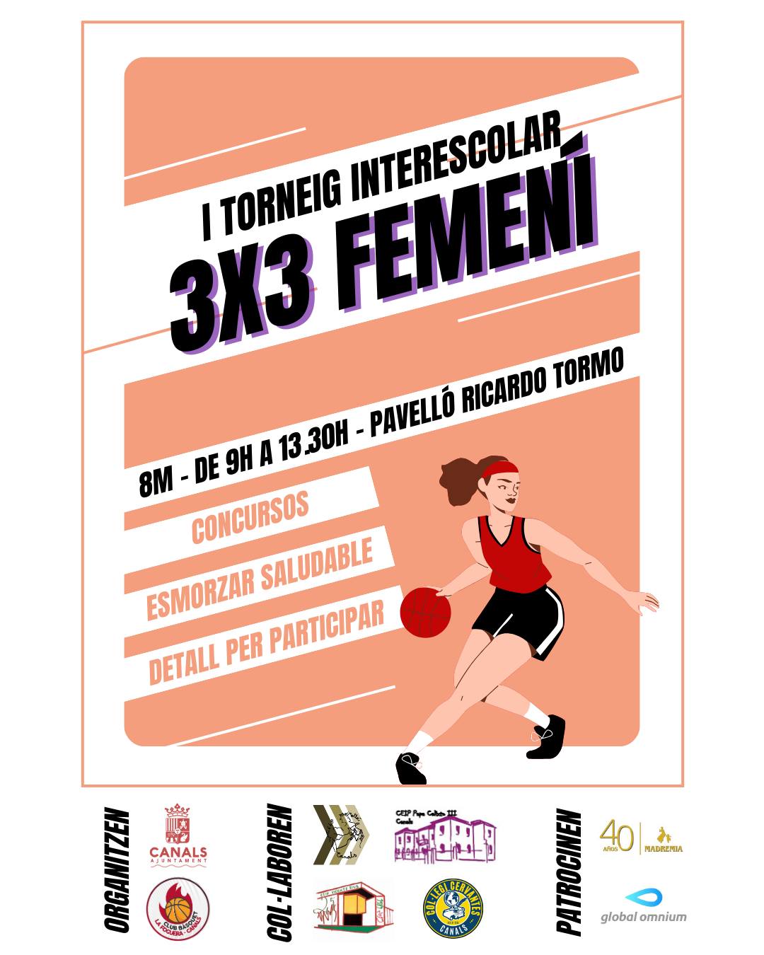 Canals celebrará el I Torneo Interescolar Femenino de baloncesto