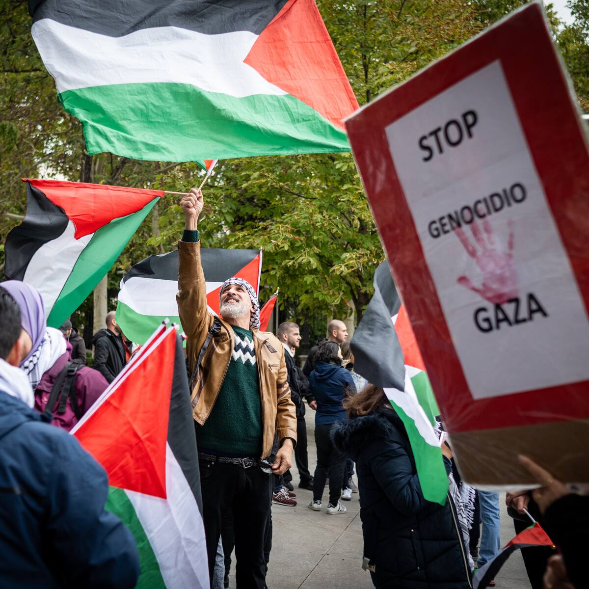 Manifestación de apoyo al pueblo palestino desde Alcobendas a San Sebastián de los Reyes