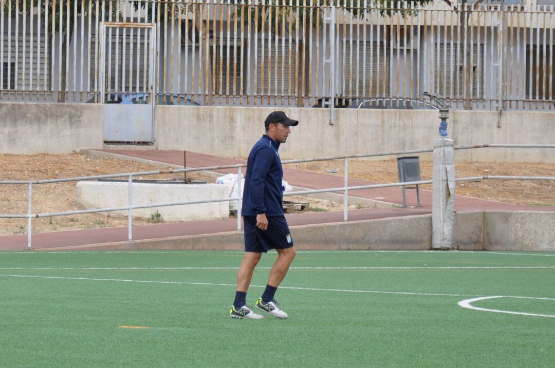Juan Carlos Gómez durante el entrenamiento en La Granja del viernes