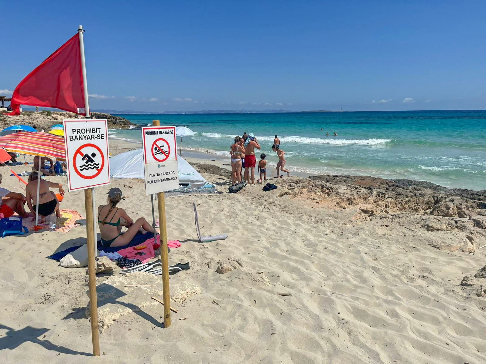 Imagen de la zona cerrada al baño
