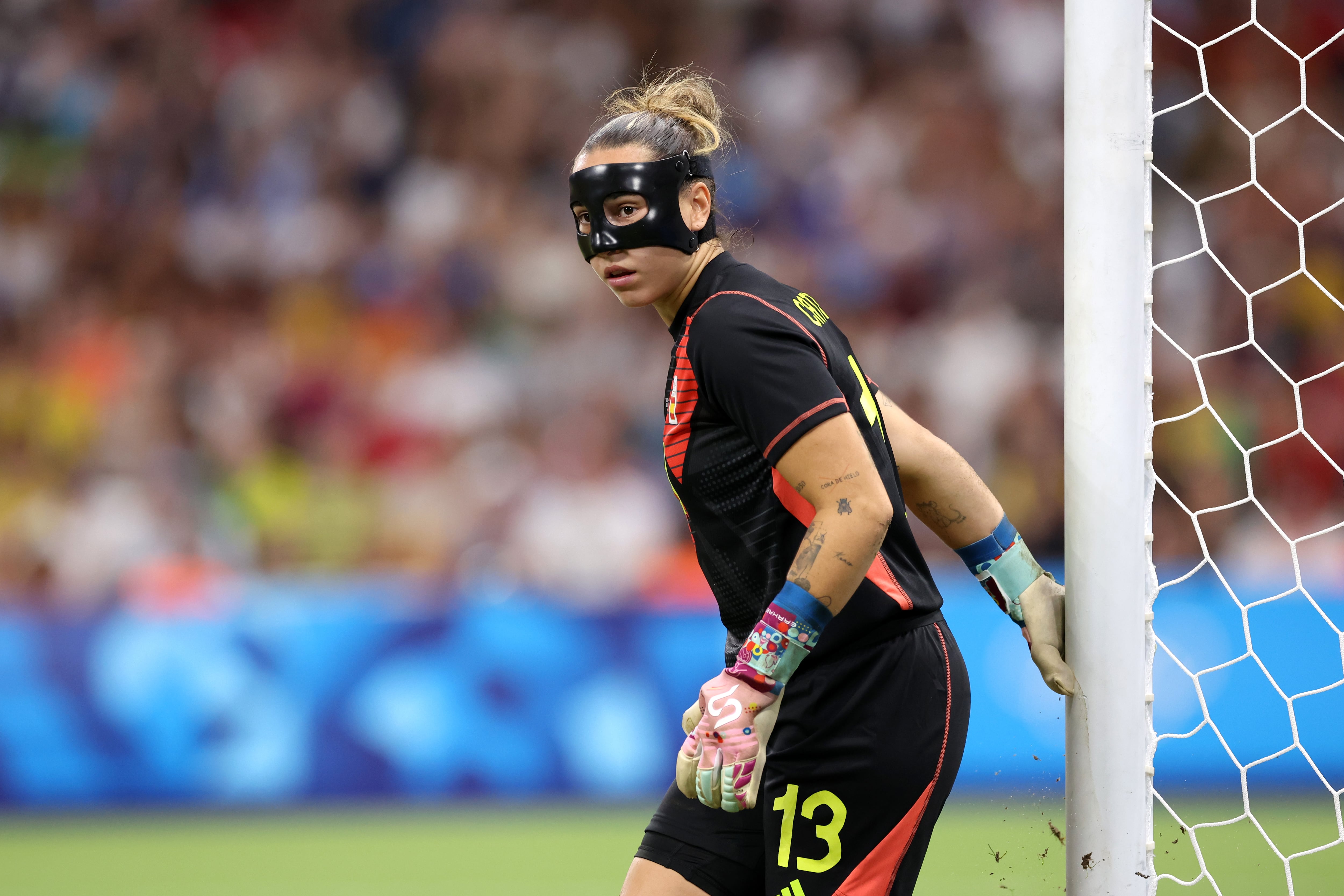 Cata Coll durante las semifinales de los Juegos Olímpicos contra Brasil