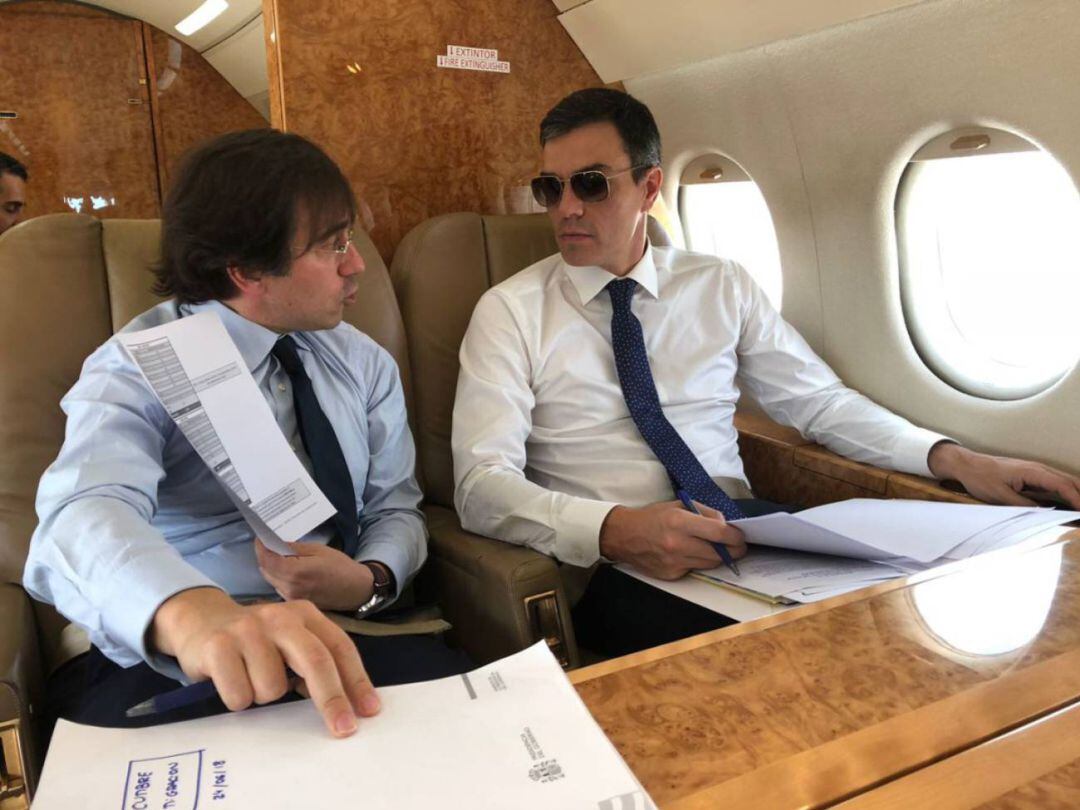 El presidente del Gobierno, Pedro Sánchez, durante un viaje oficial