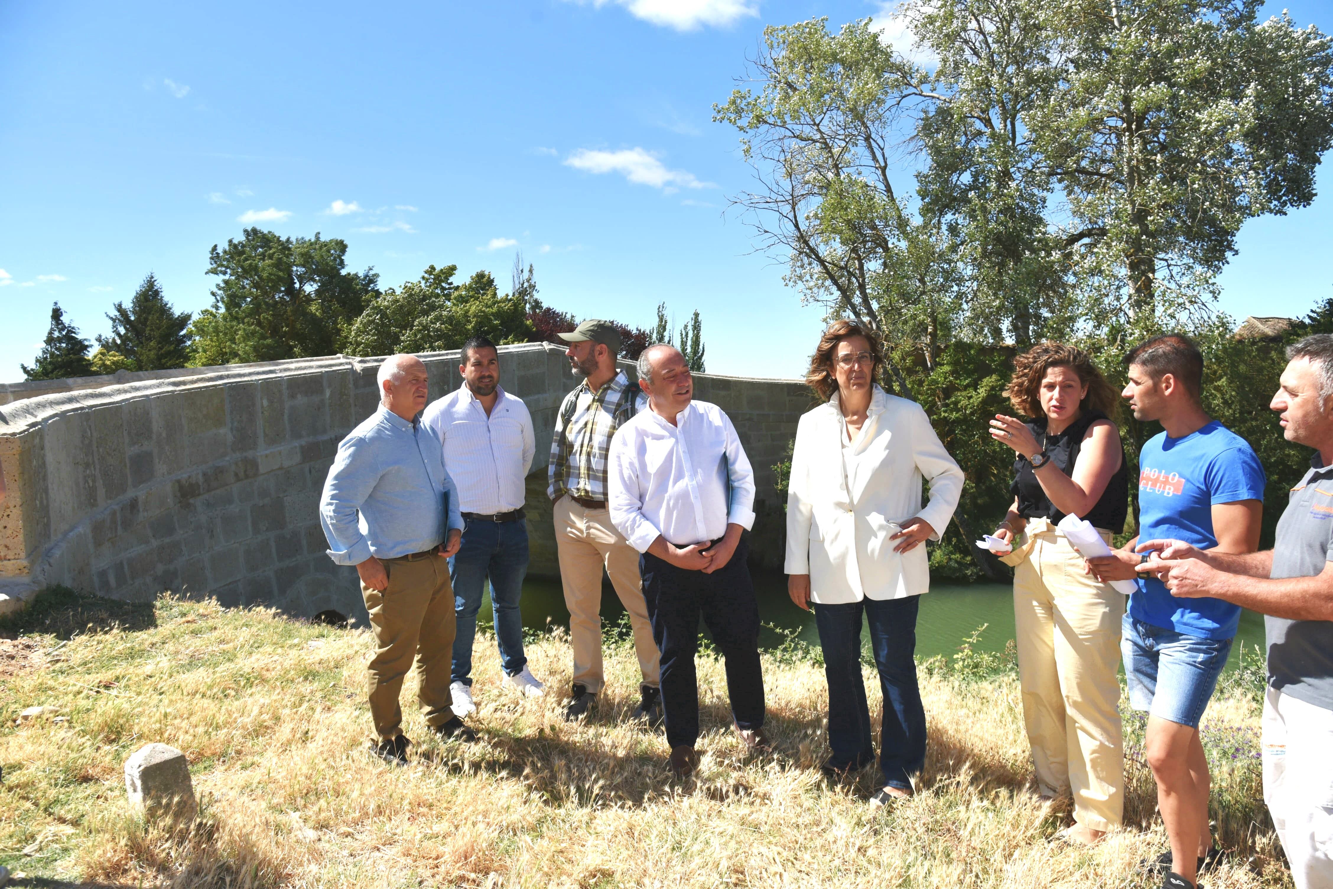 Visita obras puente en Villaumbrales
