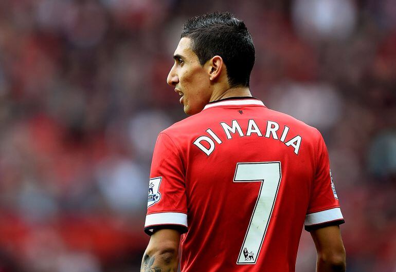 Di María, durante su etapa en el Manchester United