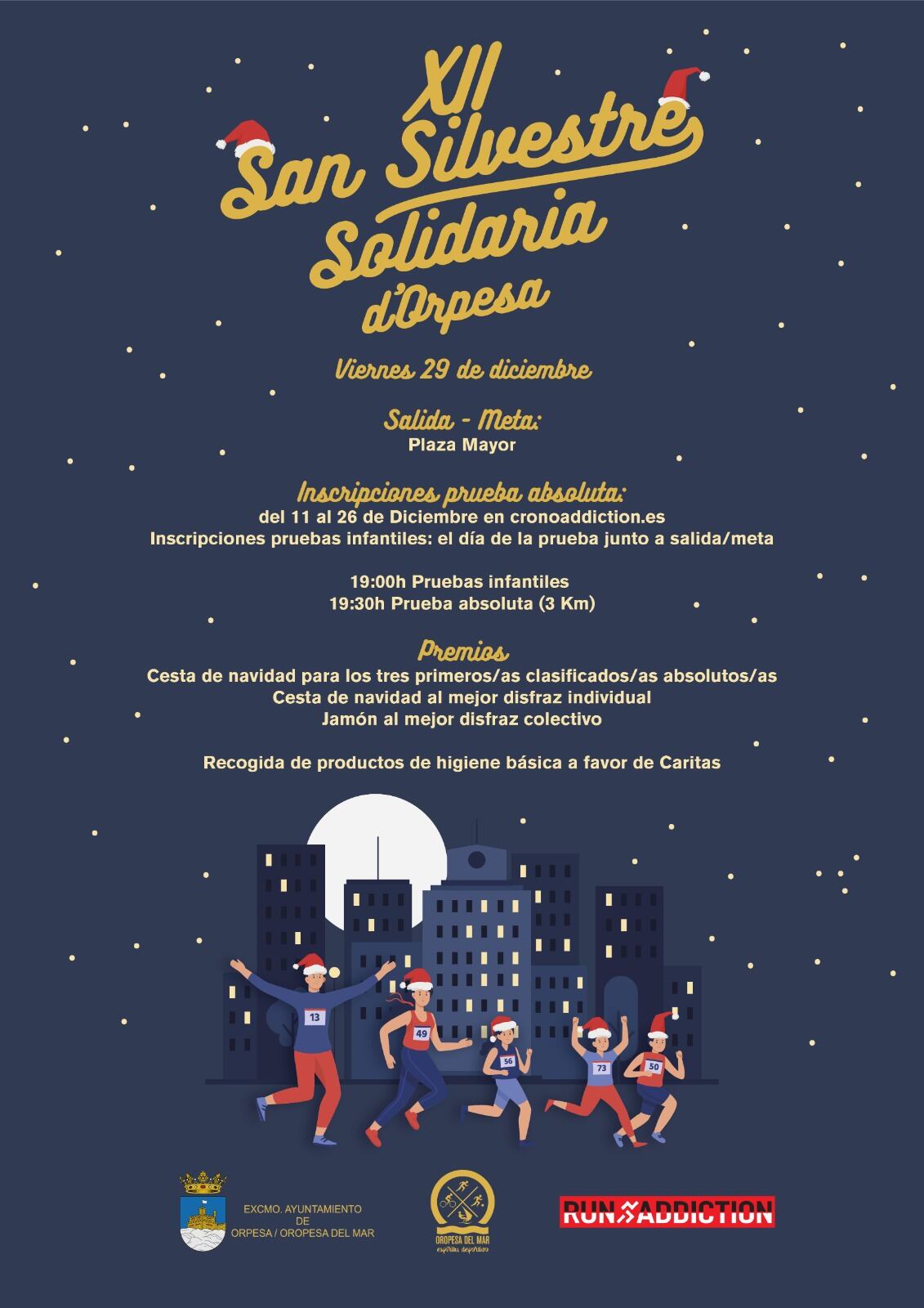 Programa de la XII San Silvestre Solidaria de Oropesa del Mar