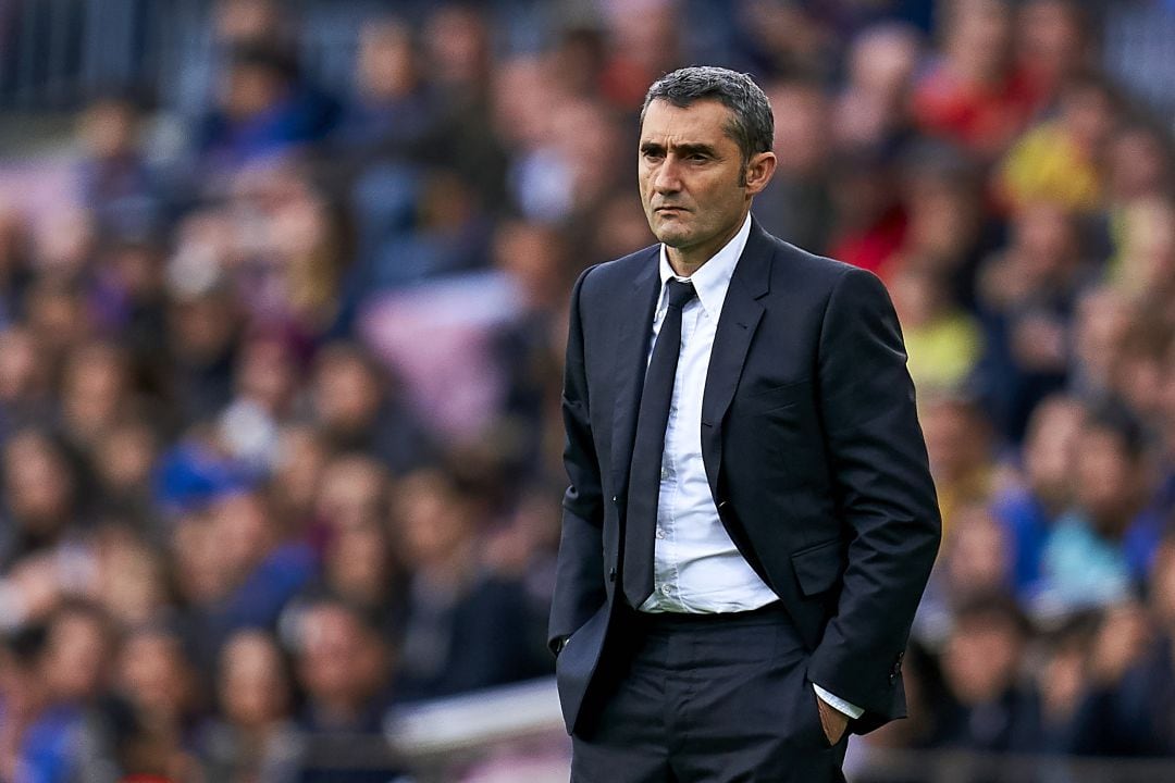 Ernesto Valverde, durante el partido contra el Alavés. 