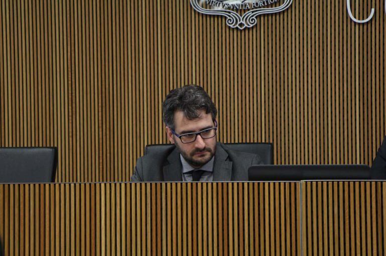 El ministre d'Educació i Ensenyament Superior, Èric Jover, durant la compareixença al Consell General.