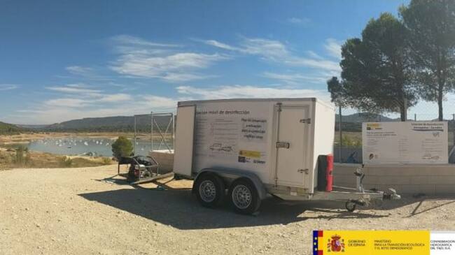 Estación móvil de desinfección