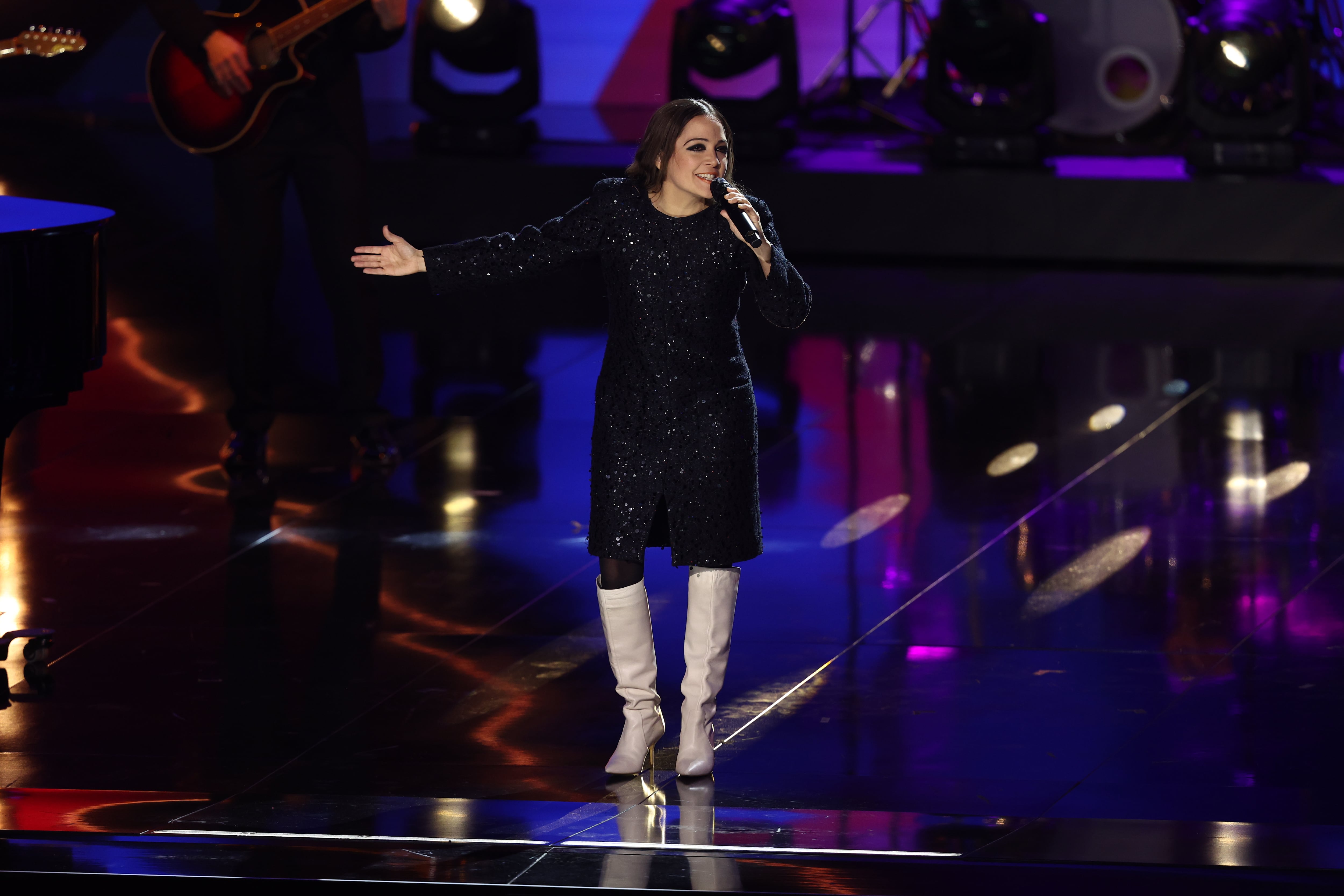 Singer Natalia Lafourcade performs at the 37th edition of the Goya Awards, Clara Lago and Antonio de la Torre, at the Palacio de Congresos y Exposiciones FIBES, on 11 February, 2023 in Seville, Andalusia, Spain.  (Photo By Eduardo Parra/Europa Press via Getty Images)