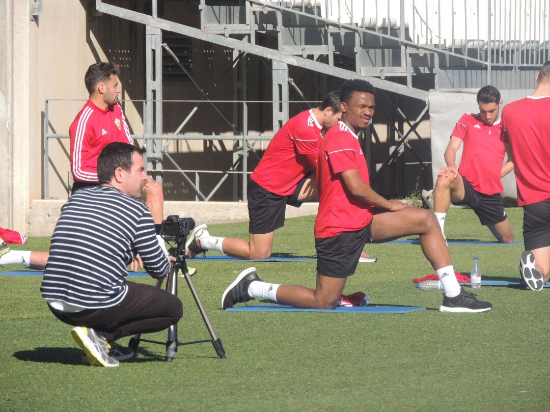 Kaptoum en un entrenamiento. 