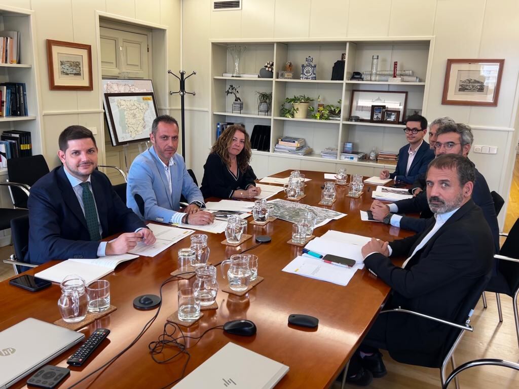 El alcalde de Gandia José Manuel Prieto en la reunión de trabajo mantenida en el Ministerio de Transporte.