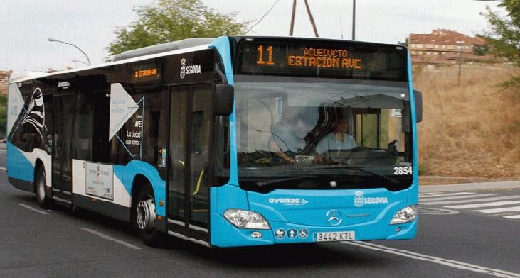 Autobús de la Línea 11 del servicio de transporte urbano de Segovia