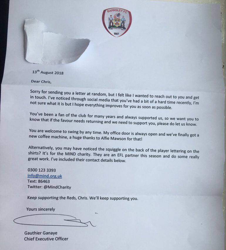 La carta en cuestión