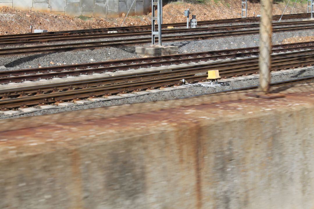Imagen de archivo de vía de tren