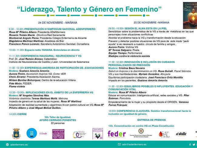 Programa de actividades previsto