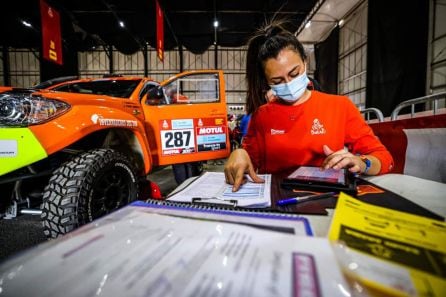 Miriam Silva durante el Rally Dakar de este año