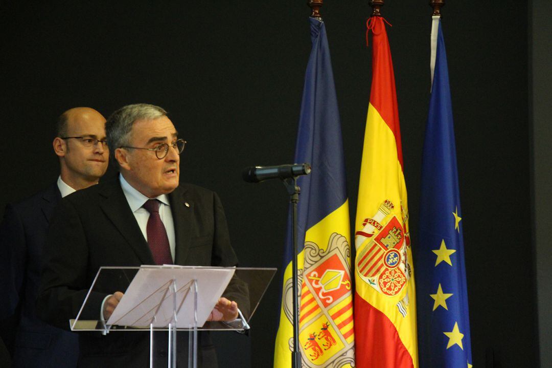 Àngel Ros, durant els actes del Dia de la Hispanitat.