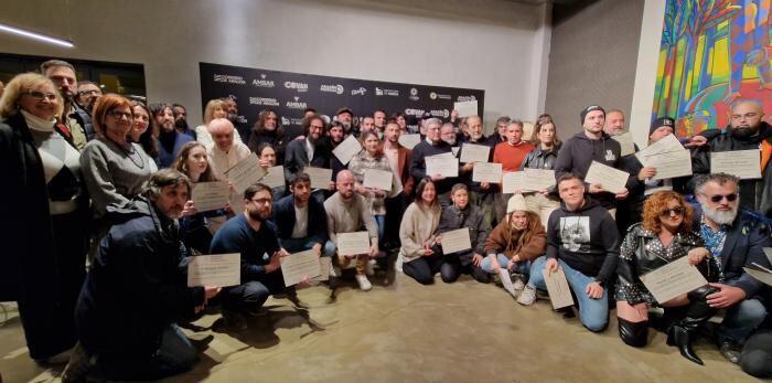Foto de familia en la presentación de los nominados y la sede de los Premios de este año