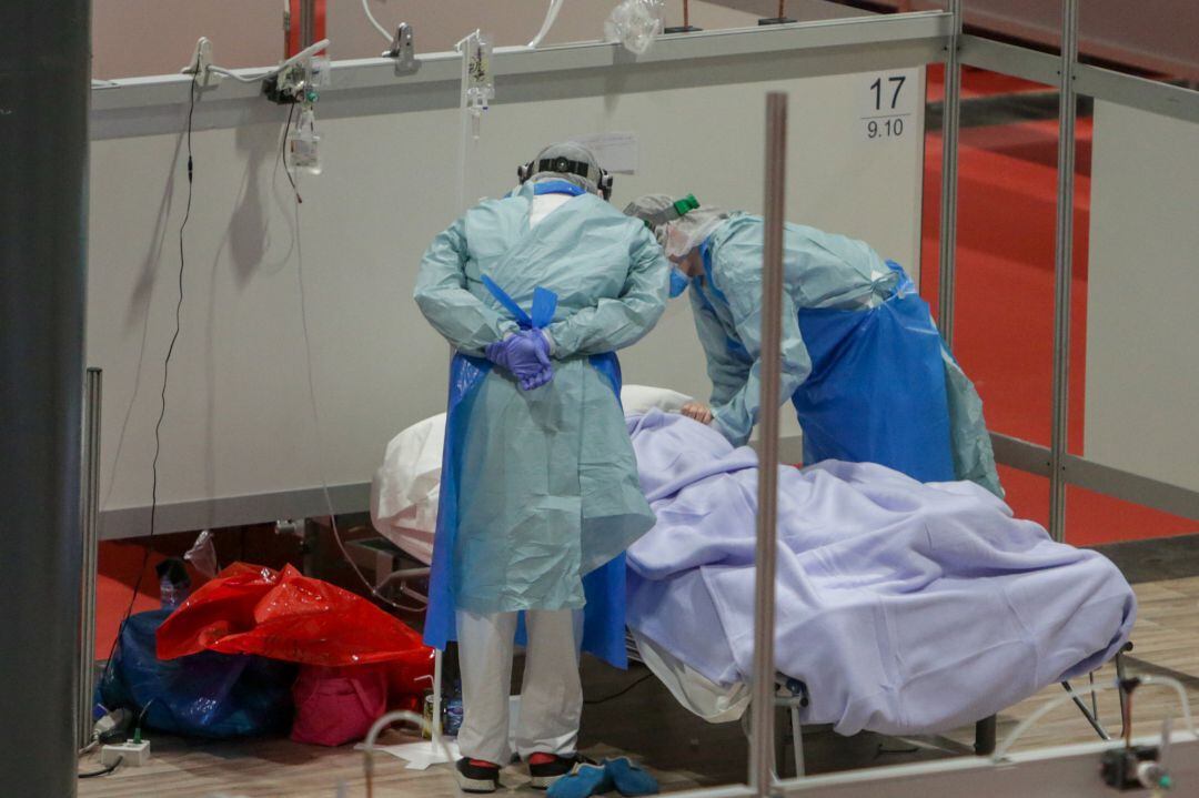 Interior del Hospital Temporal de la Comunidad de Madrid en IFEMA para pacientes con Covid-19 