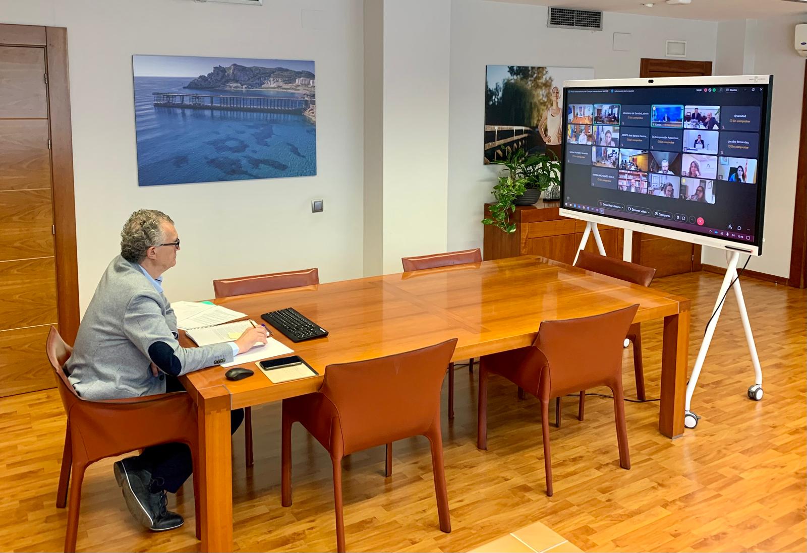 El consejero de Salud, Juan José Pedreño, participa en la reunión del Consejo Interterritorial del Sistema Nacional de Salud mediante videoconferencia