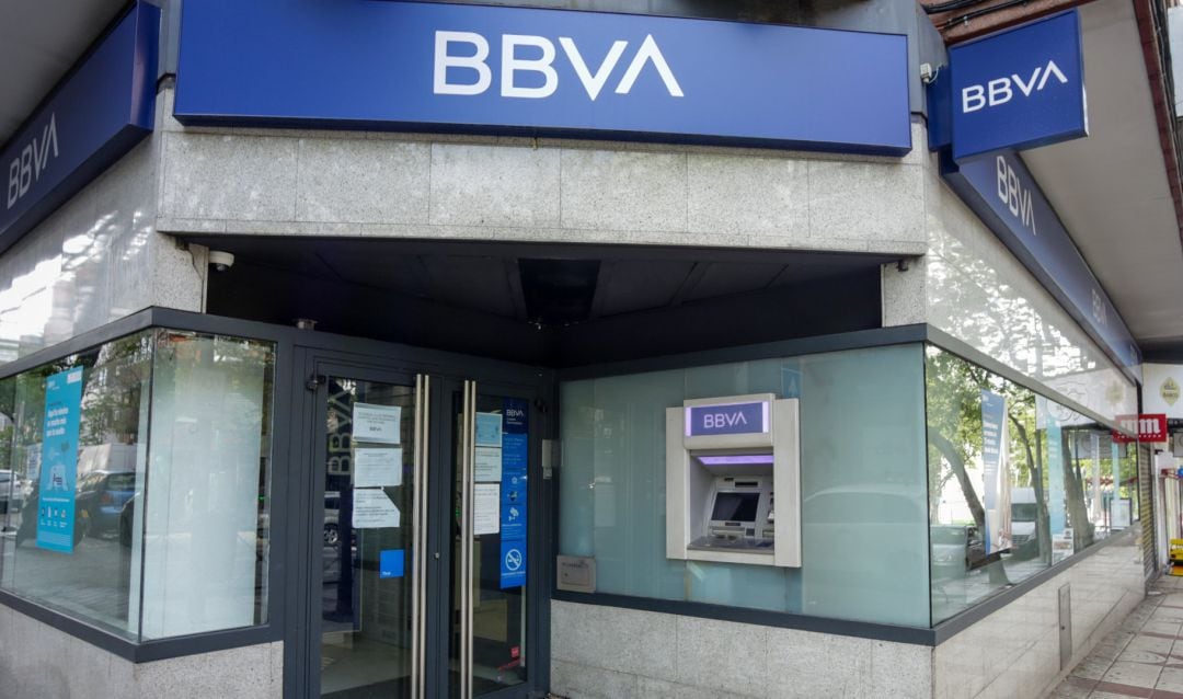 Un cajero del Banco BBVA.