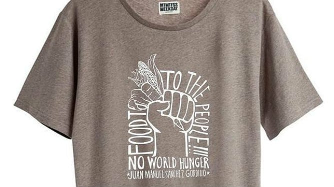 La cadena textil H&M puso a la venta una camiseta bajo el título de &#039;Robin Hood de España&#039;