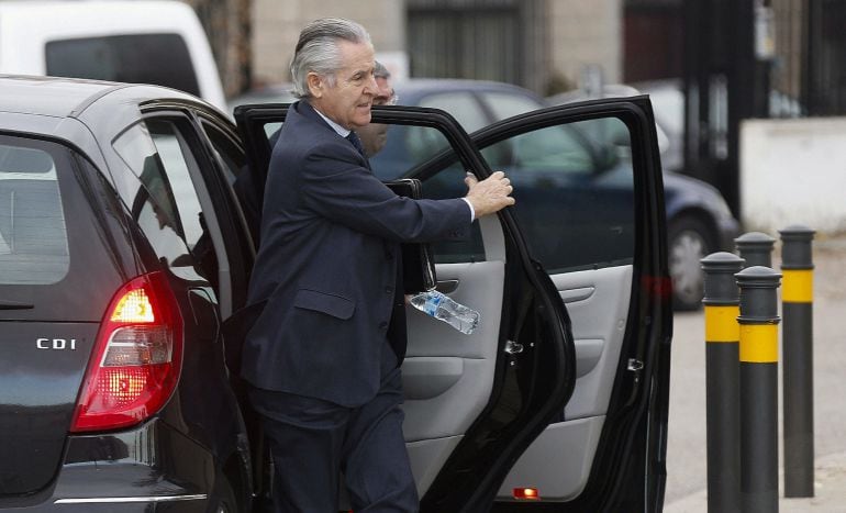 El expresidente de Caja Madrid Miguel Blesa a su llegada a la sede de la Audiencia Nacional de San Fernando de Henares