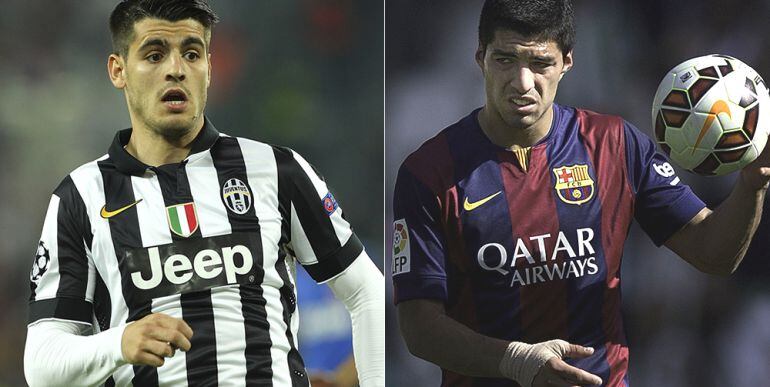 Álvaro Morata y Luis Suárez, dos goleadores que se verán las caras en la final de la Champions.