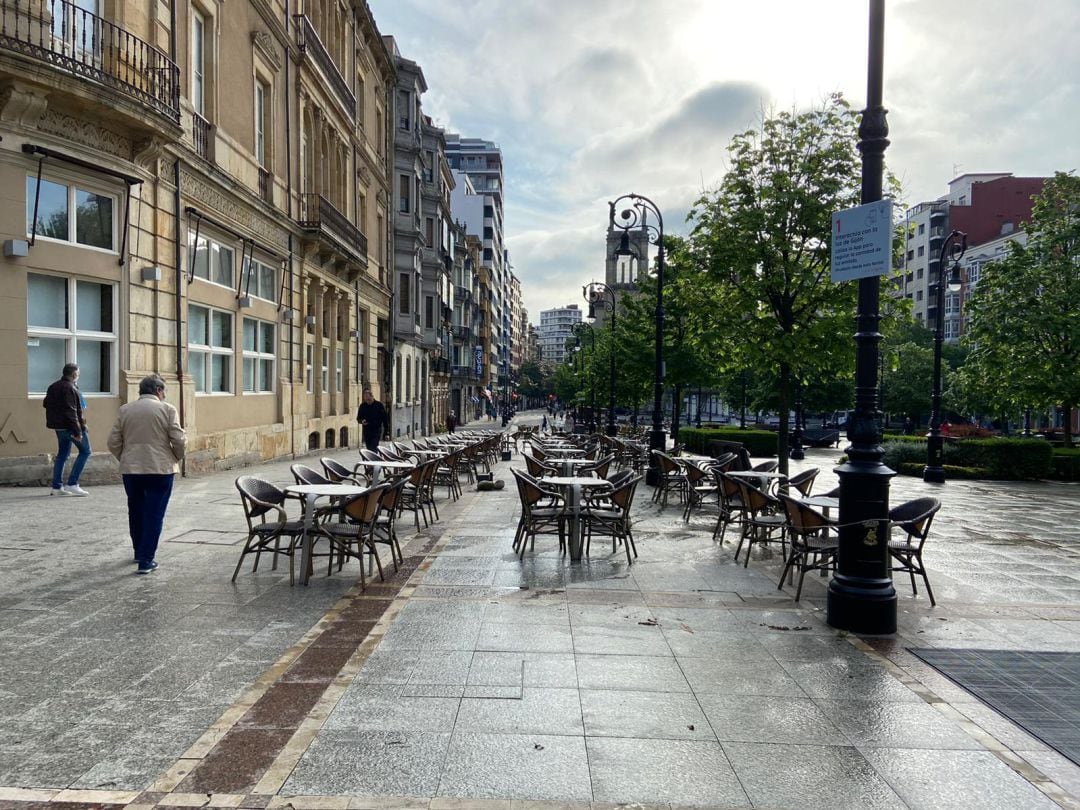 Terraza ubicada en el Paseo de Begoña. 