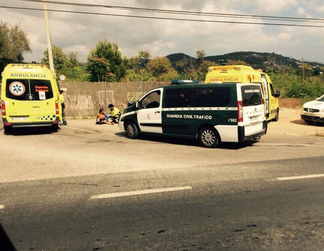 Imagen de archivo de un accidente registrado en Ibiza