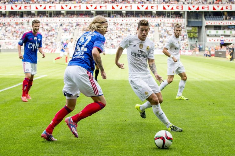 James Rodriguez, durante el encuentro ante el Valerenga en Oslo