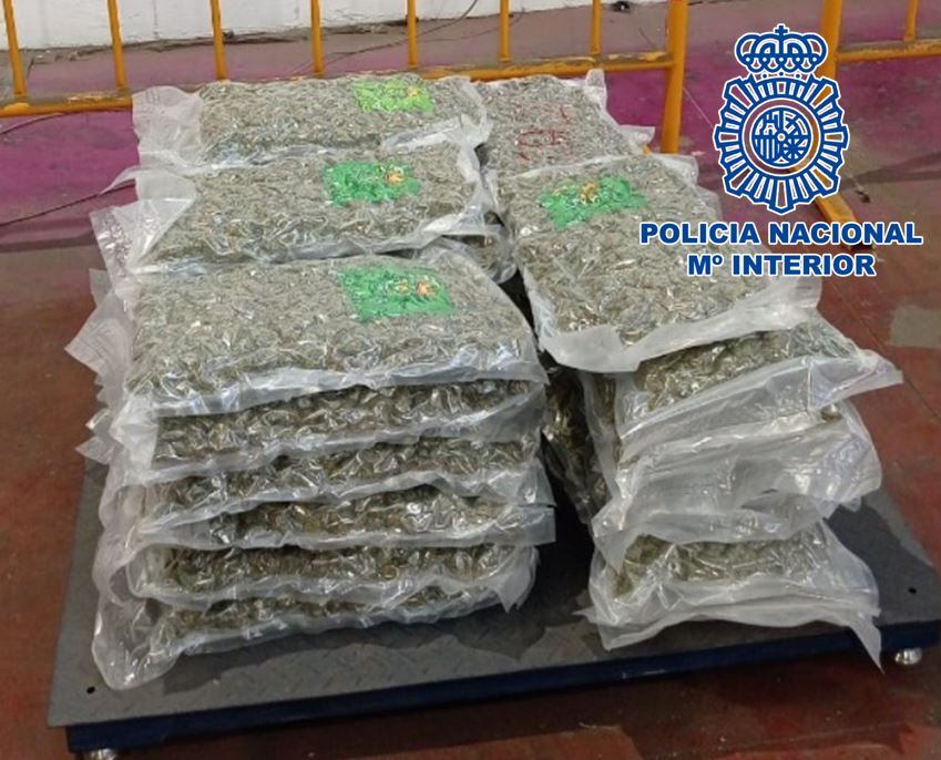 Cohollos de marihuana incautados por la Policía Nacional