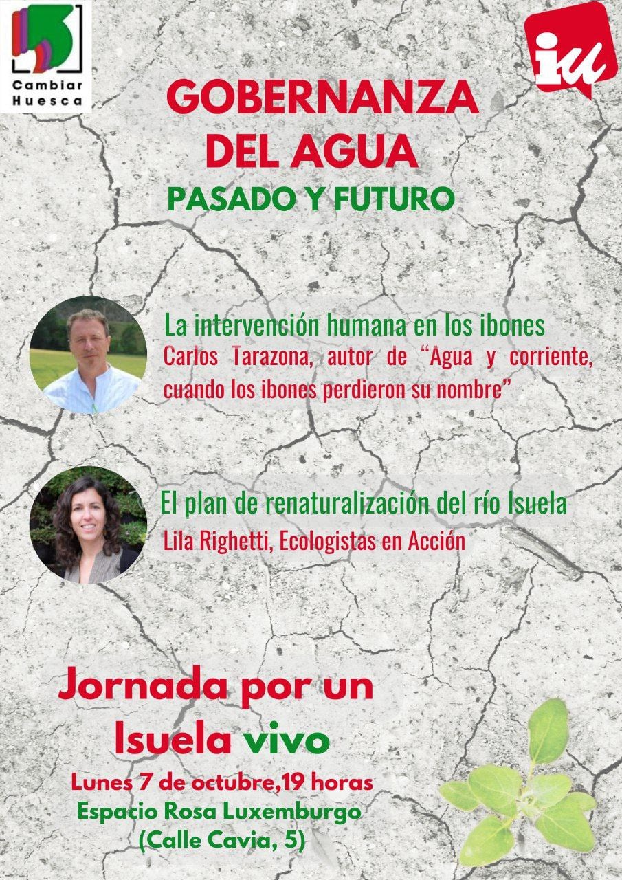 Cartel de la jornada sobre el río Isuela