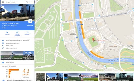 Imagen de Google Maps con la ubicación &quot;coraje y corazón&quot;