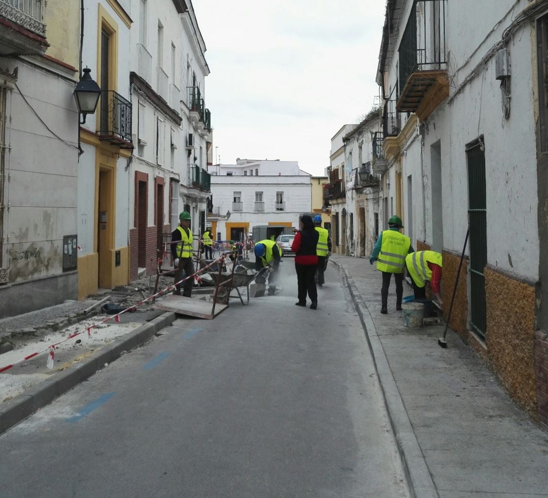 Operarios trabajando en Jerez