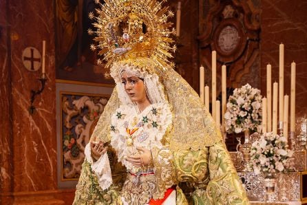 La Virgen de la Esperanza, en su veneración de diciembre de 2020