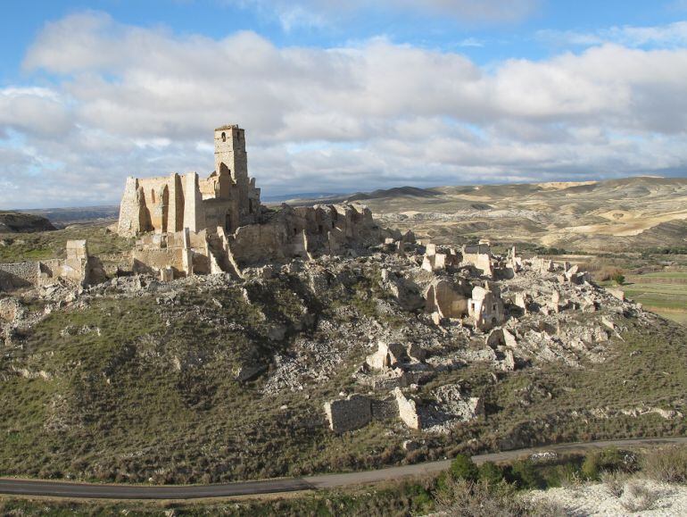 Rodén, cerca de Fuentes de Ebro, uno de los pueblos abandonados en la Guerra Civil