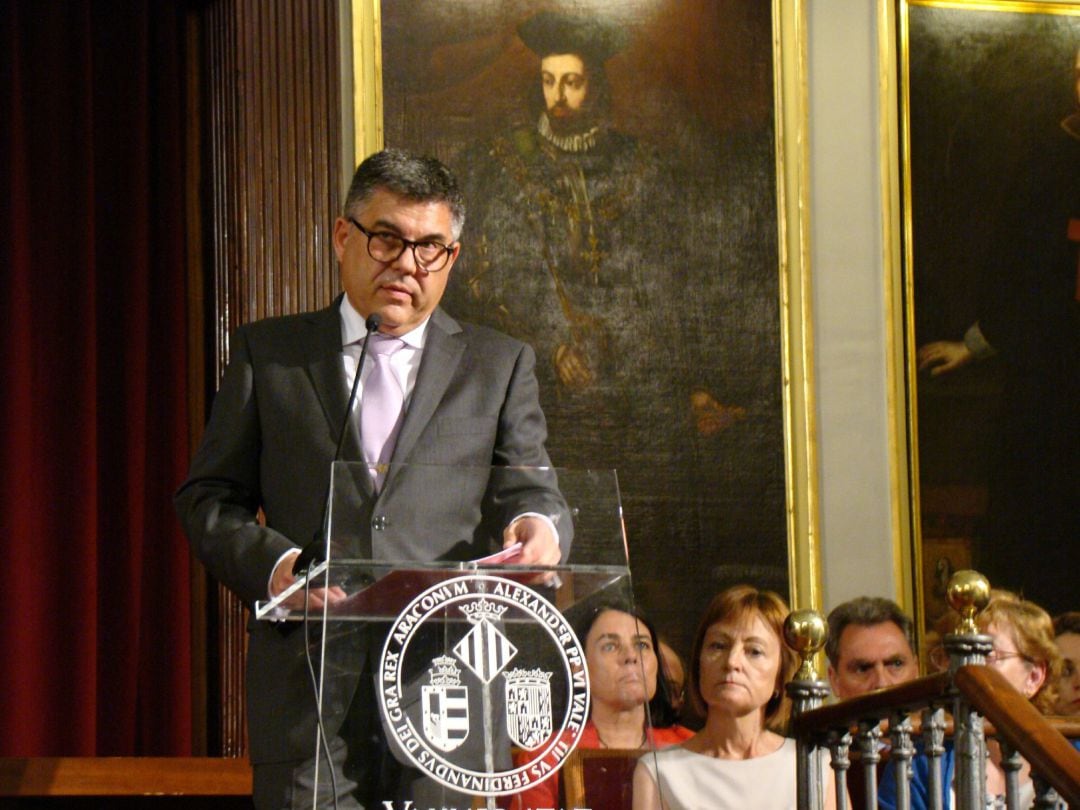 Juan Carlos Fulgencio en su toma posesión como delegado de Gobierno